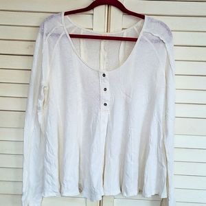 Women's Free People flowy blouse cream color size S
